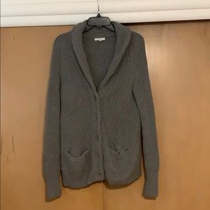 Gap Chunky Grey Button Down Sweater